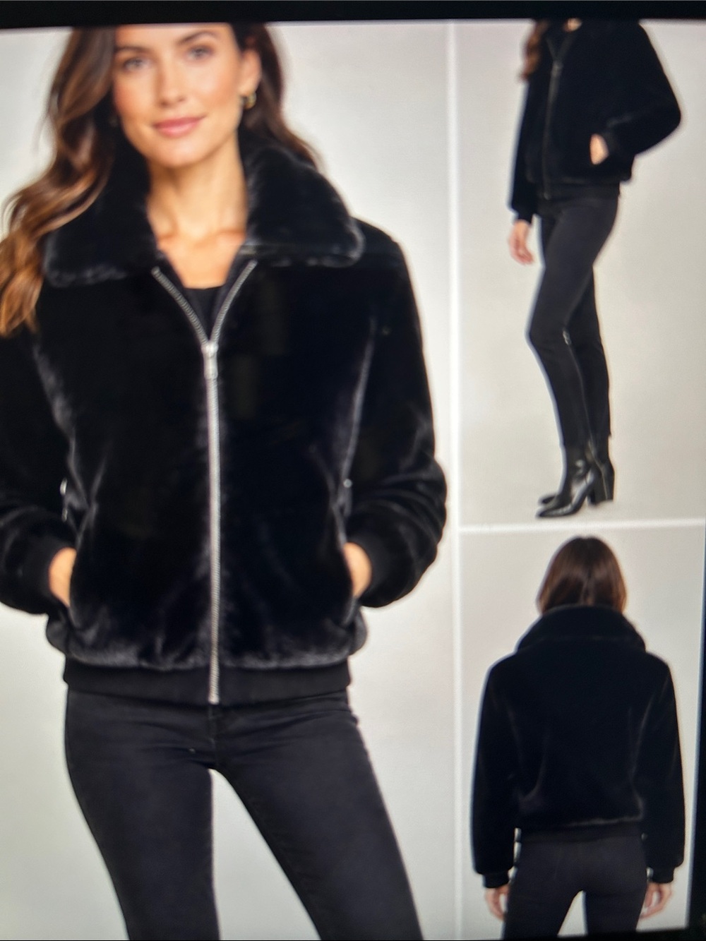 Catherine Malandrino Faux Fur Jacket